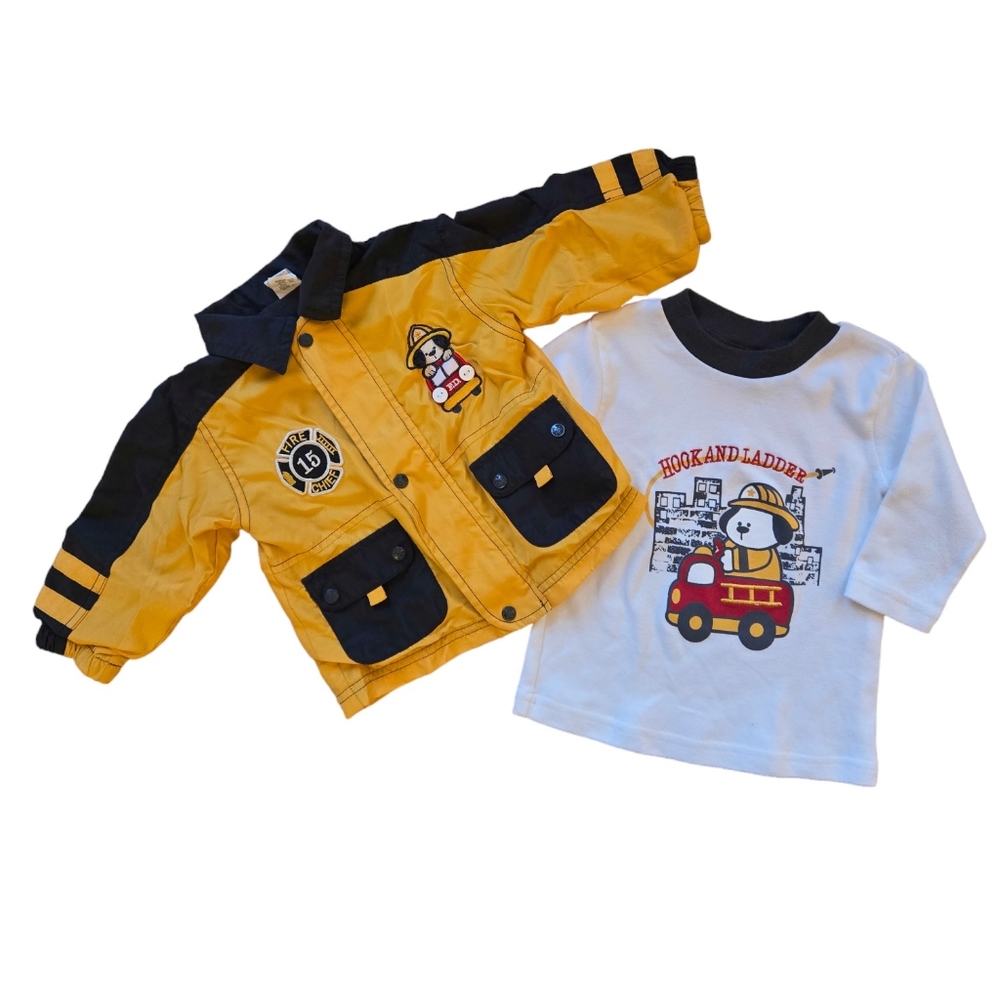 B.T. Kids Fire Chief fireman dog 2-piece set, jacket and long sleeved top